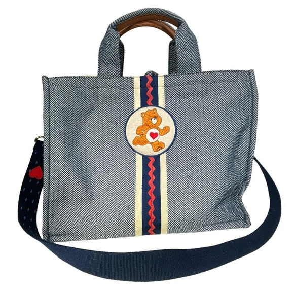 Vien and Litho Korean Handmade Care Bears Blue Red Tote - Picture 1 of 15